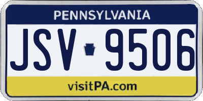 PA license plate JSV9506