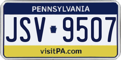 PA license plate JSV9507