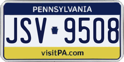 PA license plate JSV9508