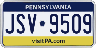 PA license plate JSV9509