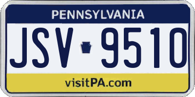 PA license plate JSV9510