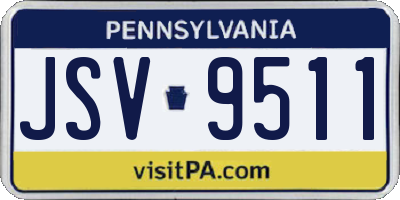 PA license plate JSV9511