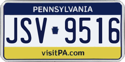 PA license plate JSV9516