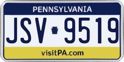 PA license plate JSV9519