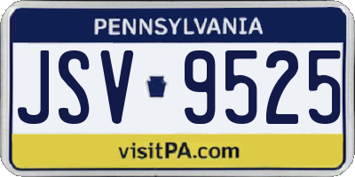 PA license plate JSV9525