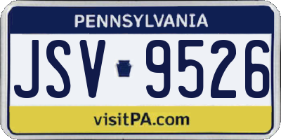 PA license plate JSV9526