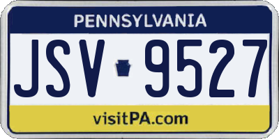 PA license plate JSV9527