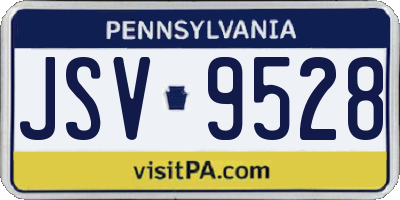 PA license plate JSV9528