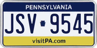 PA license plate JSV9545