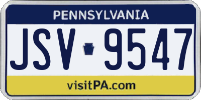 PA license plate JSV9547