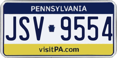 PA license plate JSV9554