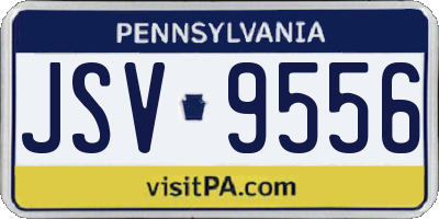 PA license plate JSV9556