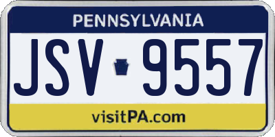 PA license plate JSV9557