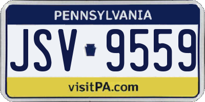 PA license plate JSV9559