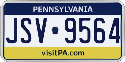 PA license plate JSV9564