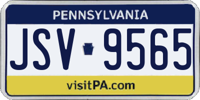 PA license plate JSV9565