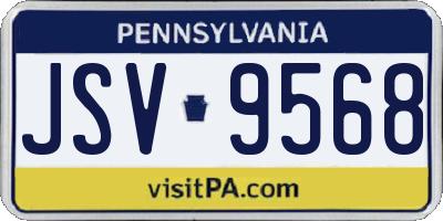 PA license plate JSV9568