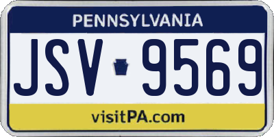 PA license plate JSV9569