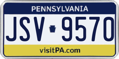 PA license plate JSV9570