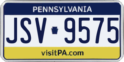 PA license plate JSV9575