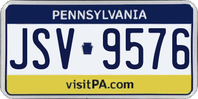 PA license plate JSV9576