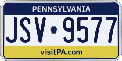 PA license plate JSV9577