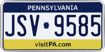PA license plate JSV9585