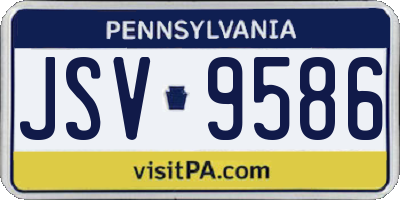 PA license plate JSV9586