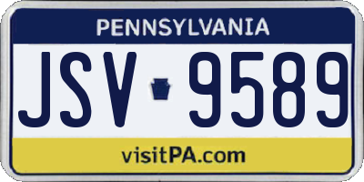 PA license plate JSV9589