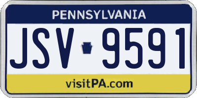 PA license plate JSV9591