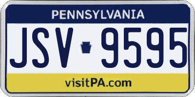 PA license plate JSV9595
