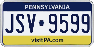 PA license plate JSV9599
