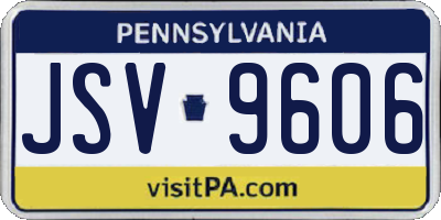PA license plate JSV9606