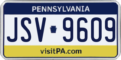 PA license plate JSV9609