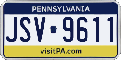 PA license plate JSV9611