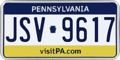 PA license plate JSV9617