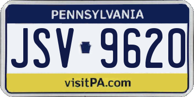 PA license plate JSV9620