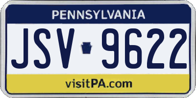 PA license plate JSV9622