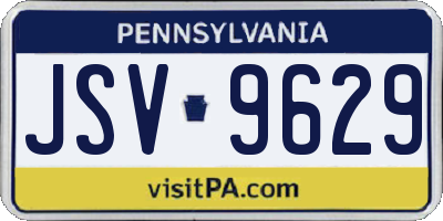 PA license plate JSV9629