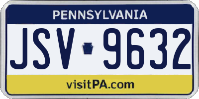 PA license plate JSV9632