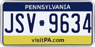 PA license plate JSV9634