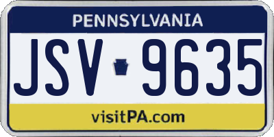 PA license plate JSV9635