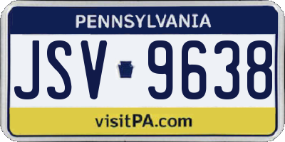 PA license plate JSV9638