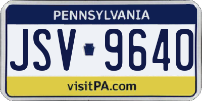 PA license plate JSV9640
