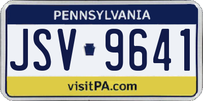 PA license plate JSV9641