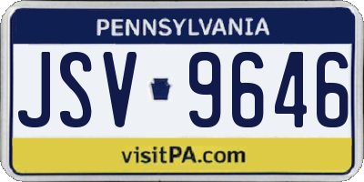 PA license plate JSV9646