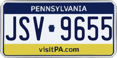 PA license plate JSV9655