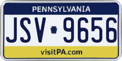 PA license plate JSV9656