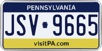 PA license plate JSV9665