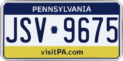 PA license plate JSV9675